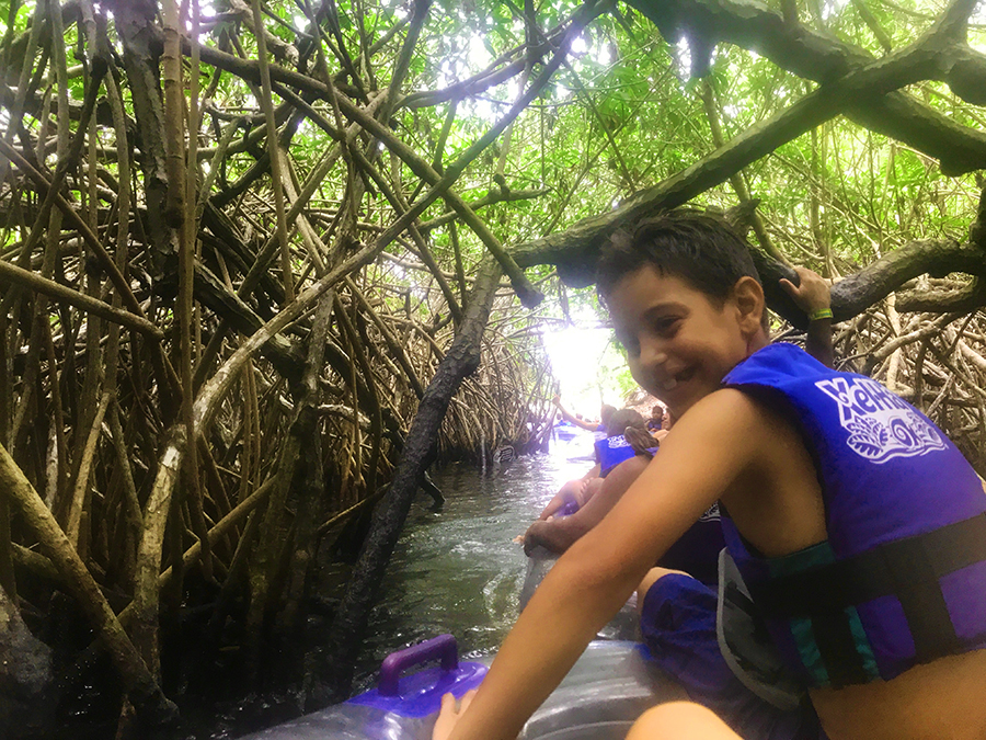 Mangrove float at Xel Ha Park, Playa del Carmen, Riviera Maya