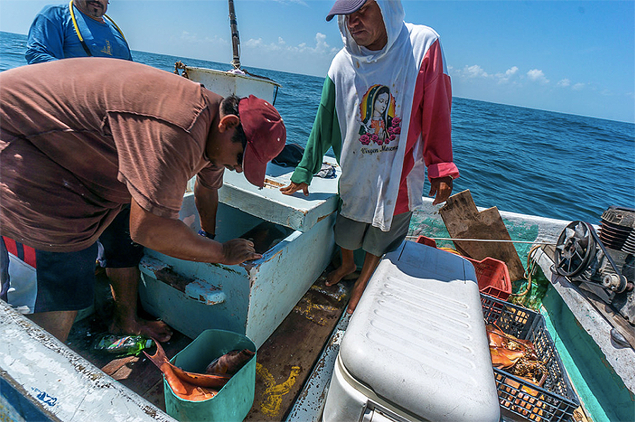 Fishermen near Holbox Island, Mexico