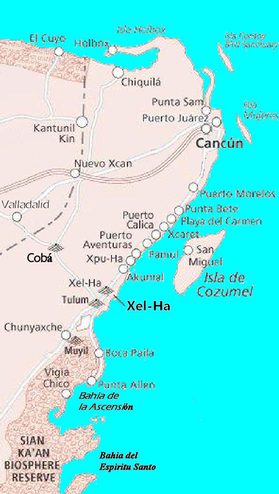 Riviera Maya Map