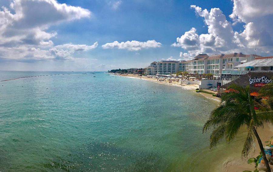 Beach in Playa del Carmen, Mexico 