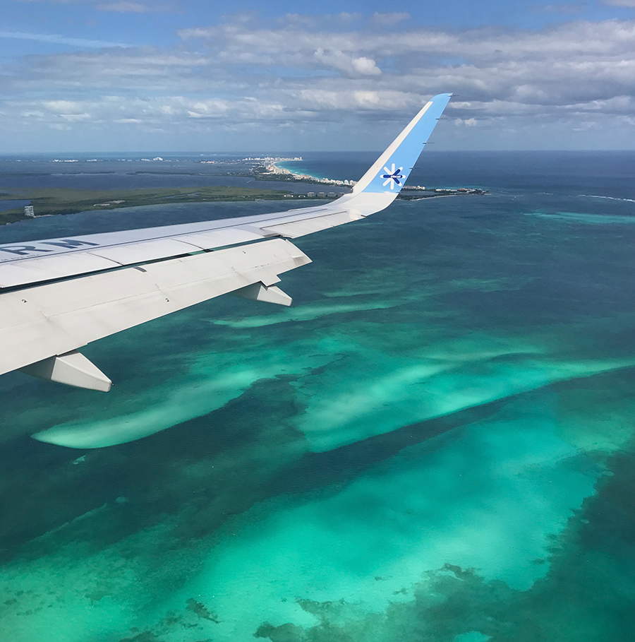 Llegando a Cancun en la Riviera Maya