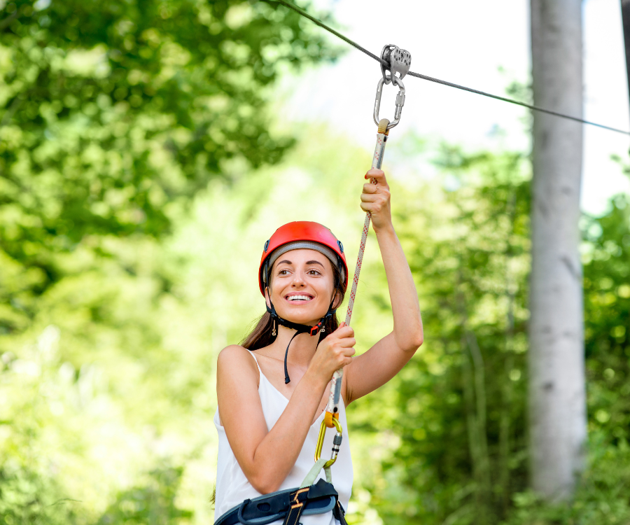 Zip lining in the Riviera Maya