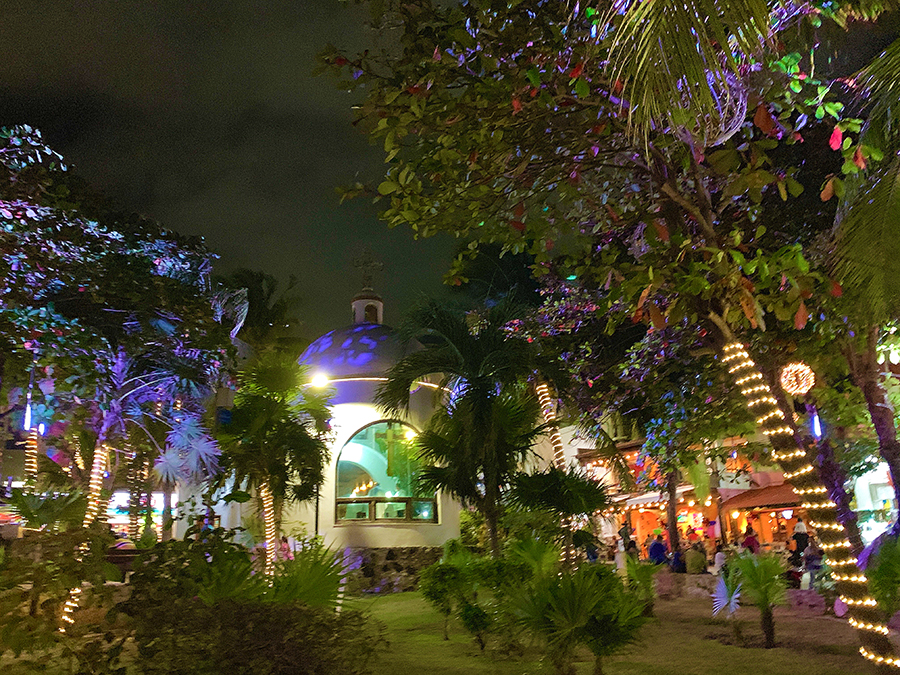 Chapel at Christmas Parque Fundadores, Playa del Carmen, Mexico