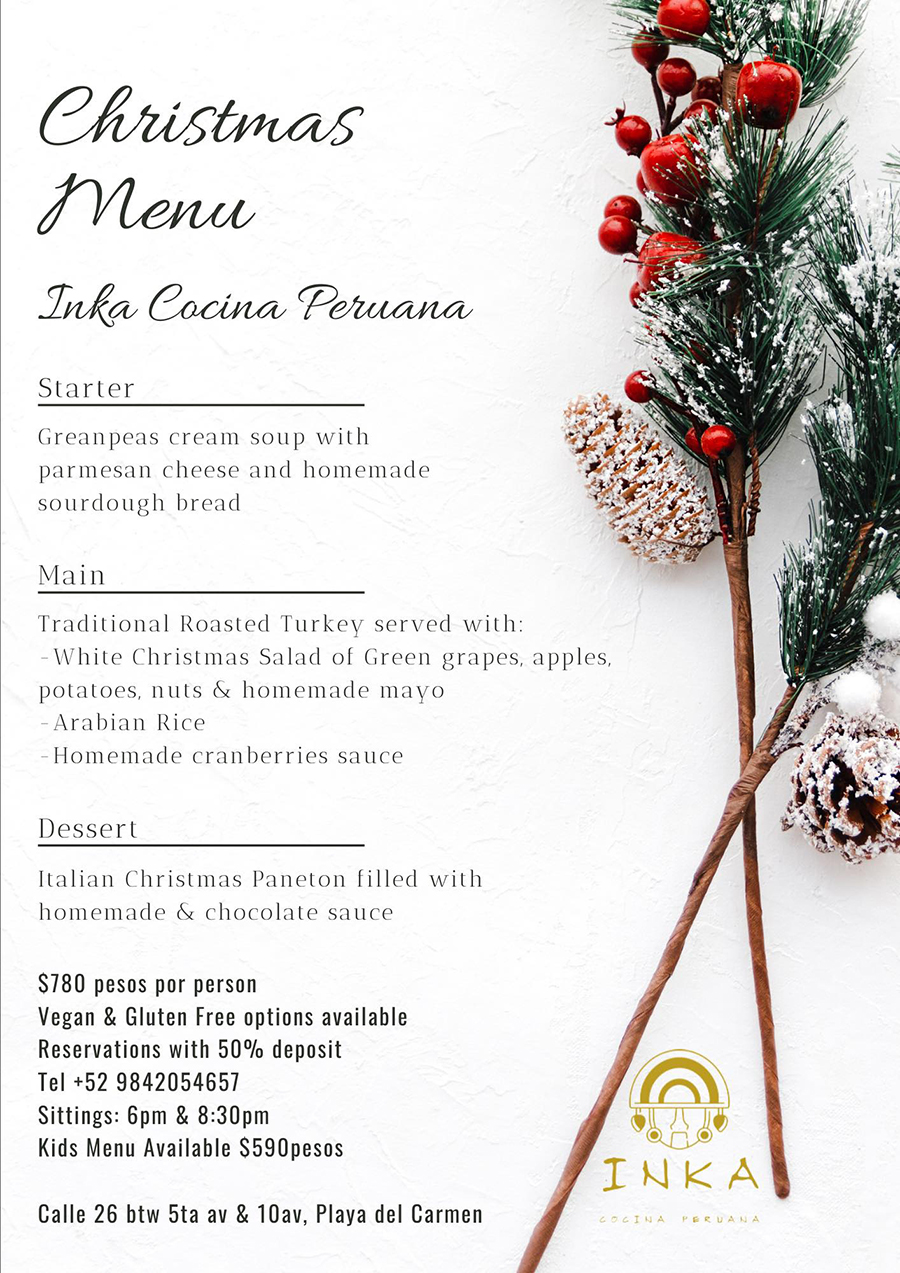 DolceSalata Christmas Menu, Playa del Carmen