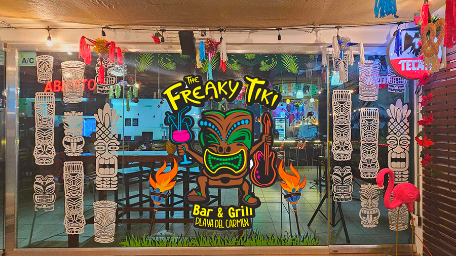 The Freaky Tiki Bar & Grill in Playa del Carmen, Mexico
